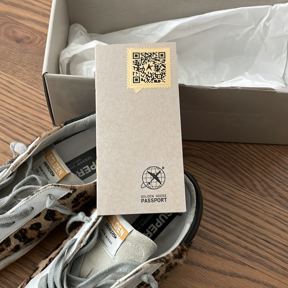 SOLD 🔴 On E🅱️. Golden Goose superstar distressed leopard calf hair sneakers - Picture 11 of 12